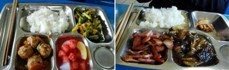工廠食堂10元工作餐兩葷一素的飯菜是怎么樣的？